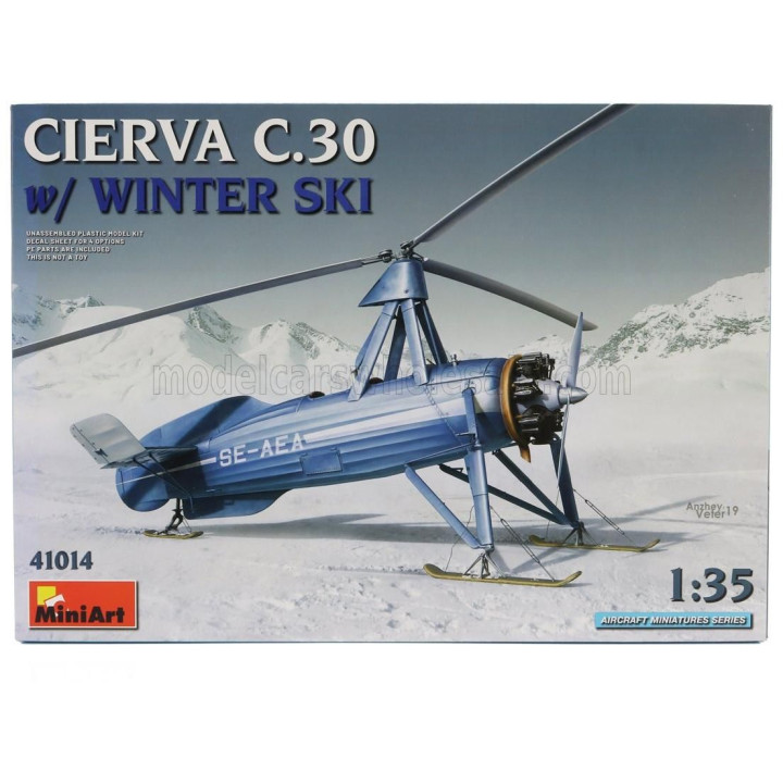 MINIART AVRO CIERVA C.30 SE-AEA AIRPLANE WINTER SKI 1933 1/35