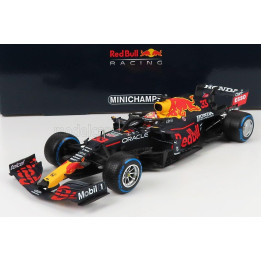 MINICHAMPS RED BULL F1  RB16B HONDA RA620H TEAM ASTON MARTIN N 33 WINNER BELGIUM GP 2021 MAX VERSTAPPEN - MATT BLUE YELLOW RED 1