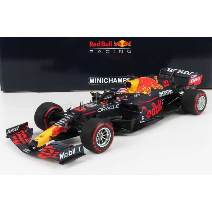 MINICHAMPS RED BULL F1  RB16B HONDA RA620H TEAM ASTON MARTIN N 33 WINNER DUTCH GP 2021 MAX VERSTAPPEN - MATT BLUE YELLOW RED 1/1