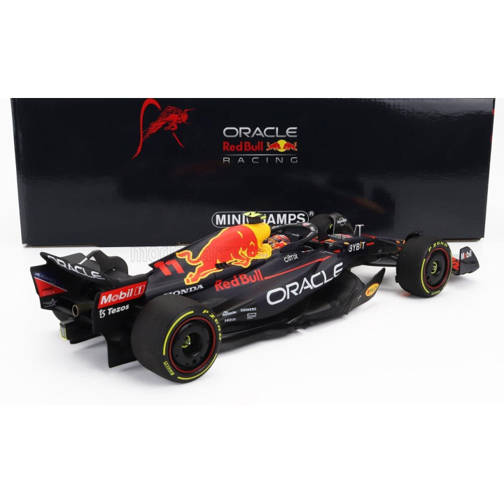 MINICHAMPS RED BULL F1  RB18 TEAM ORACLE RED BULL RACING N 11 3rd ABU DHABI GP 2022 SERGIO PEREZ - MATT BLUE YELLOW RED 1/18