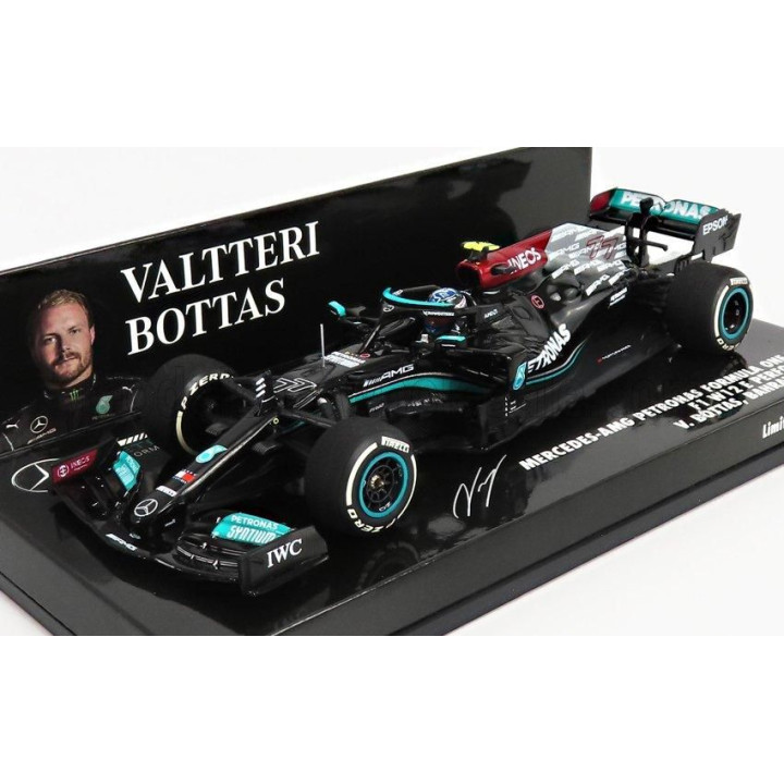 MINICHAMPS MERCEDES GP F1  W12 MERCEDES M12 EQ POWER+ TEAM AMG PETRONAS MOTORSPORT FORMULA ONE N 77 3rd BAHRAIN GP 2021 VALTTERI