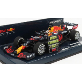 MINICHAMPS RED BULL F1  RB16B HONDA RA620H TEAM ASTON MARTIN N 33 WINNER ABU DHABI GP WORLD CHAMPION WITH PIT BOARD 2021 MAX VER