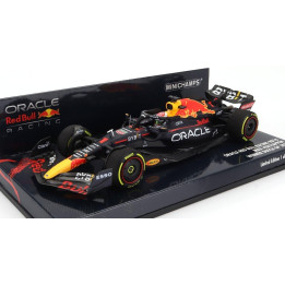 MINICHAMPS RED BULL F1  RB18 TEAM ORACLE RED BULL RACING N 1 WORLD CHAMPION WINNER DUTCH GP 2022 MAX VERSTAPPEN - MATT BLUE YELL
