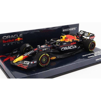 MINICHAMPS RED BULL F1  RB18 TEAM ORACLE RED BULL RACING N 1 WINNER ABU DHABI GP WORLD CHAMPION 2022 MAX VERSTAPPEN - MATT BLUE 