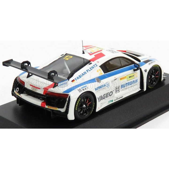 MINICHAMPS AUDI R8 LMS TEAM HCB RUTRONI RACING N 12 FIA WORLD GT CUP MACAU 2017 PLENTZ - WHITE 1/43