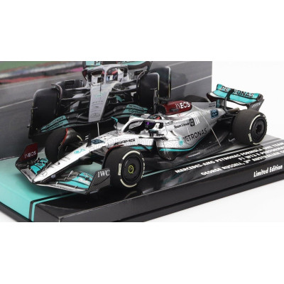 MINICHAMPS MERCEDES GP F1 W13E TEAM MERCEDES-AMG PETRONAS F1 N 63 3rd AUSTRALIAN GP 2022 GEORGE RUSSEL - SILVER GREEN 1/43