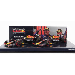 MINICHAMPS RED BULL F1  SET 2X RB18 TEAM ORACLE RED BULL RACING N 1 WINNER EMILIA ROMAGNA ITALY GP WORLD CHAMPION 2022 MAX VERST