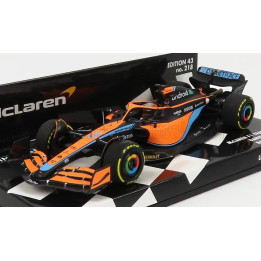 MINICHAMPS McLAREN F1  MCL36 MERCEDES TEAM MCLAREN N 3 BAHRAIN GP 2022 DANIEL RICCIARDO - ORANGE LIGHT BLUE 1/43