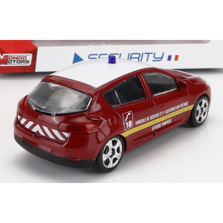 MONDOMOTORS RENAULT MEGANE SAPEURS POMPIERS 2012 - RED WHITE 1/43