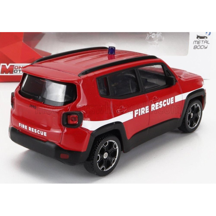 MONDOMOTORS JEEP RENEGADE FIRE ENGINE 2017 - RED WHITE 1/43