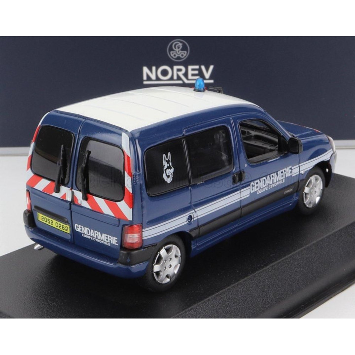 NOREV CITROEN BERLINGO GENDARMERIE EQUIPE CYNOPHILE 2007 - BLUE 1/43