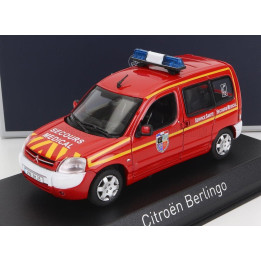 NOREV CITROEN BERLINGO POMPIERS SECOURS MEDICAL 2004 - RED WHITE 1/43