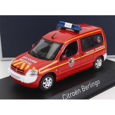 NOREV CITROEN BERLINGO POMPIERS SECOURS MEDICAL 2004 - RED WHITE 1/43