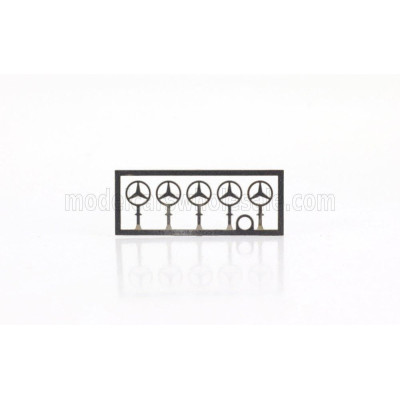 NOREV ACCESSORIES 5X LOGO MERCEDES BENZ STAR - LOGO STELLA MERCEDES - SILVER 1/18