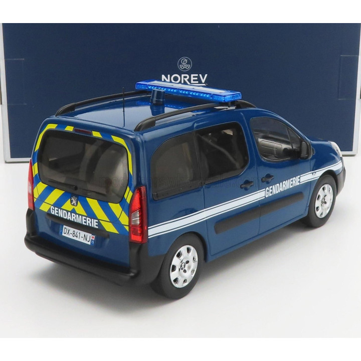 NOREV PEUGEOT PARTNER GENDARMERIE 2018 - BLUE YELLOW 1/18
