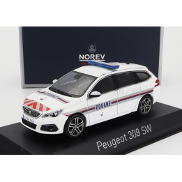 NOREV PEUGEOT 308 GT SW STATION WAGON DOUANES 2020 - WHITE 1/43