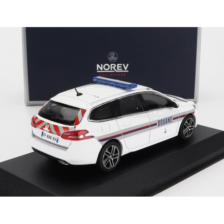 NOREV PEUGEOT 308 GT SW STATION WAGON DOUANES 2020 - WHITE 1/43