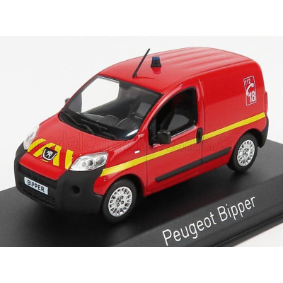NOREV PEUGEOT BIPPER VAN FIRE ENGINE 2009 - RED YELLOW 1/43