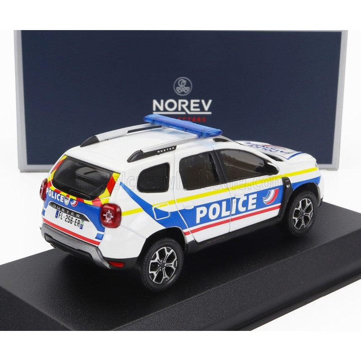 NOREV DACIA DUSTER POLICE NATIONALE 2021 - WHITE BLUE YELLOW 1/43