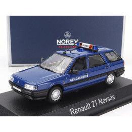 NOREV RENAULT R21 NEVADA SW STATION WAGON GENDARMERIE 1994 - BLUE 1/43