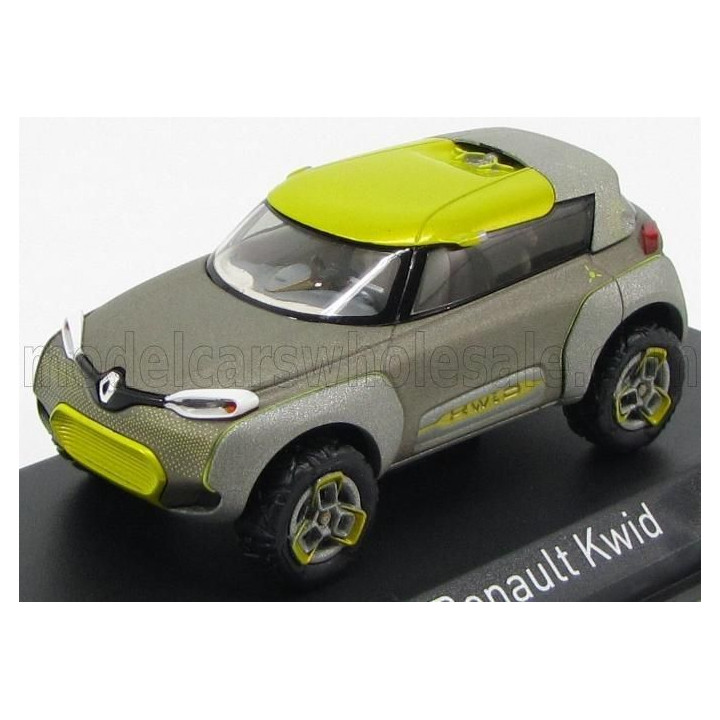 NOREV RENAULT CONCEPT CAR KWID SALON DE BOMBAY 2014 - GREY YELLOW 1/43