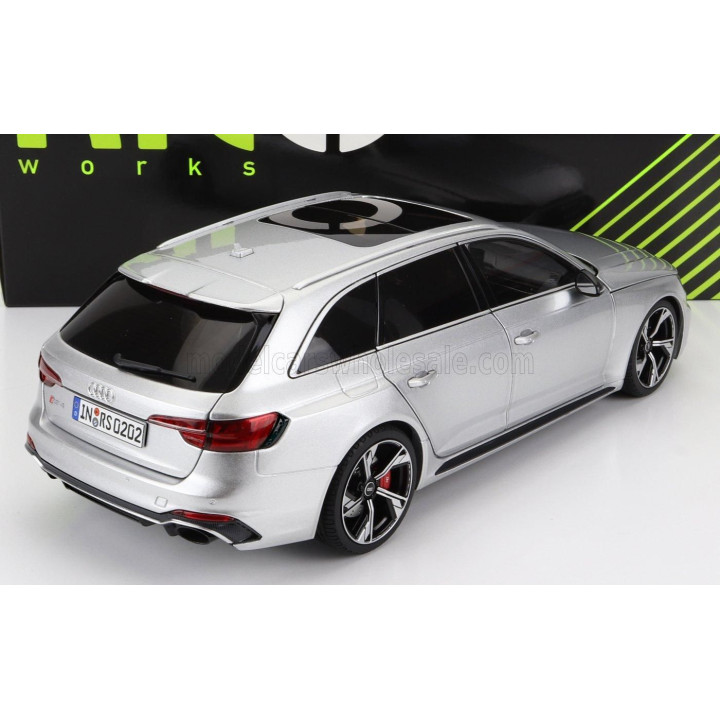 NZG AUDI A4 RS4 AVANT SW STATION WAGON 2020 - SILVER 1/18