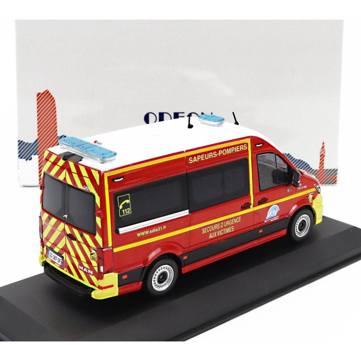 ODEON MAN TGE L2H2 GIFA VSAV SDIS 31 HAUTE-GARONNE VEHICULE DE SECOURS ET D'ASSISTANCE AUX VICTIMES SAPEURS POMPIERS 2020 - RED 