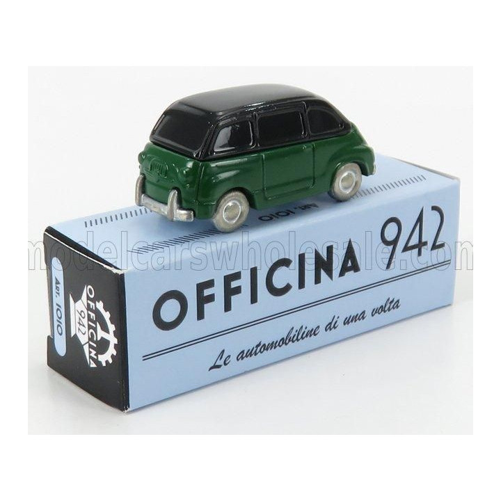OFFICINA 942 FIAT 600 MULTIPLA 1956 - GREEN BLACK 1/76