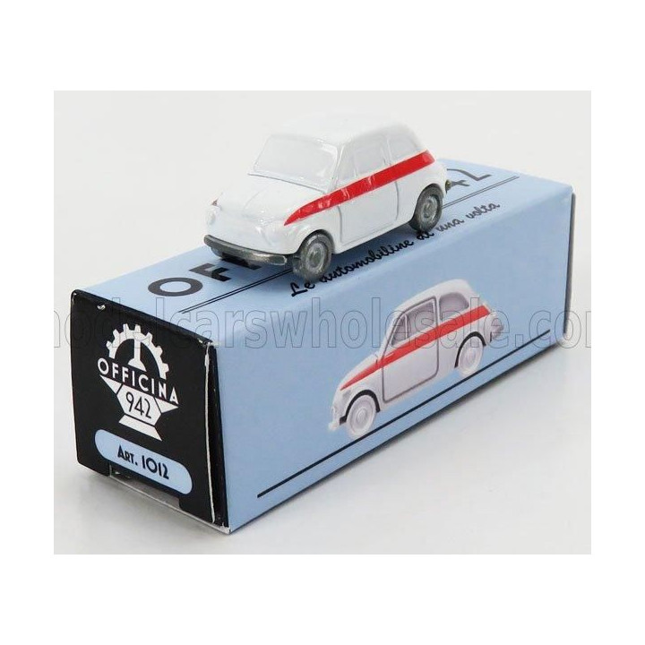 OFFICINA 942 FIAT 500 SPORT 1958 - WHITE RED 1/76