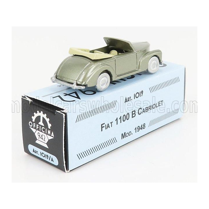 OFFICINA 942 FIAT 1100B CABRIOLET 1948 - GREEN MET 1/76