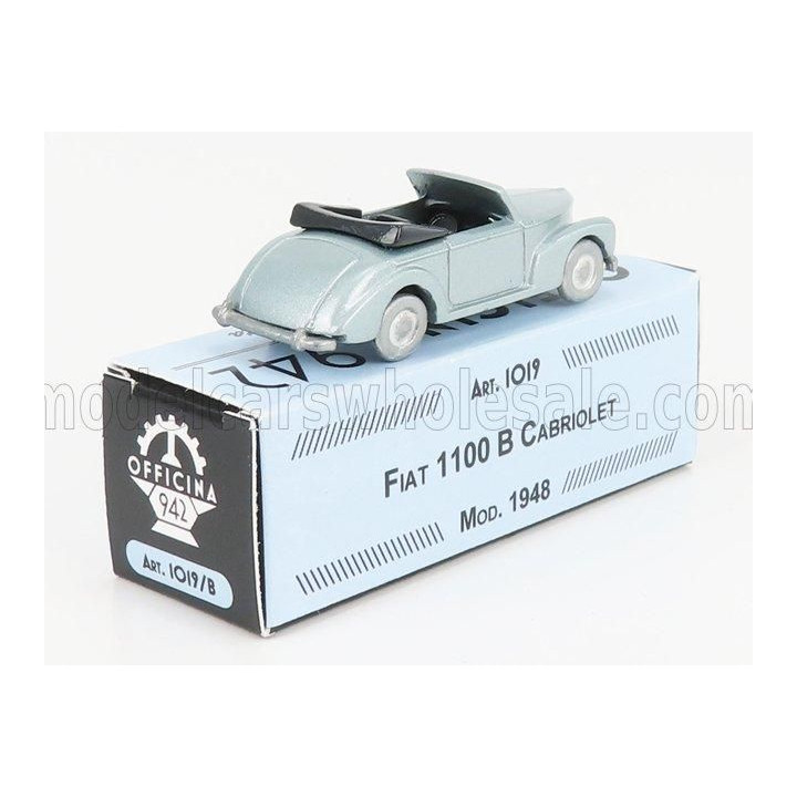 OFFICINA 942 FIAT 1100B CABRIOLET 1948 - LIGHT BLUE MET 1/76