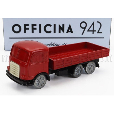 OFFICINA 942 OM FIAT TIGRE TRUCK 3-ASSI 1960 - RED 1/76