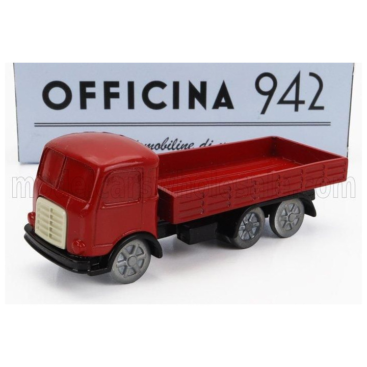 OFFICINA 942 OM FIAT TIGRE TRUCK 3-ASSI 1960 - RED 1/76