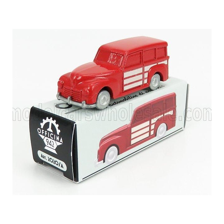 OFFICINA 942 FIAT 1100 BL GIARDINETTA METALLICA CARROZZERIA MONTEROSA 1958 - RED IVORY 1/76
