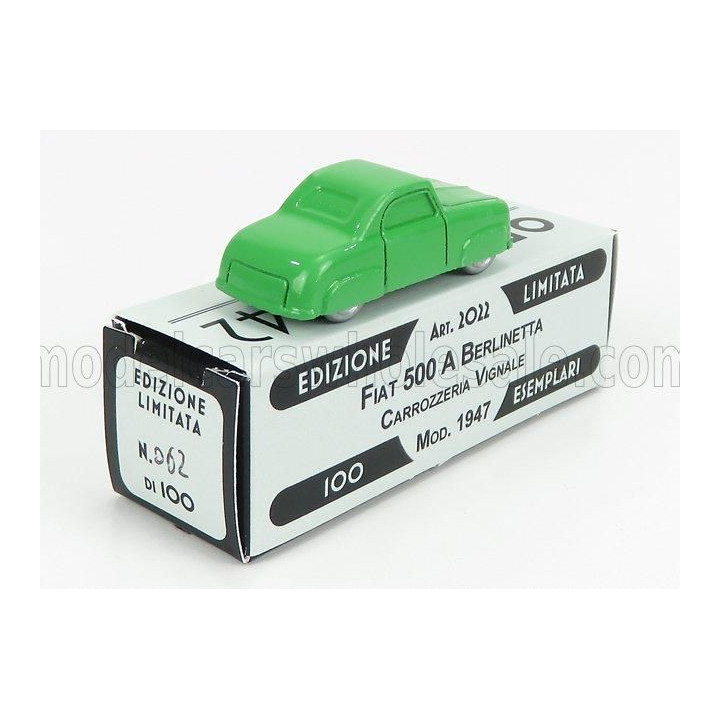 OFFICINA 942 FIAT 500 BERLINETTA CARROZZERIA VIGNALE 1947 - GREEN 1/76