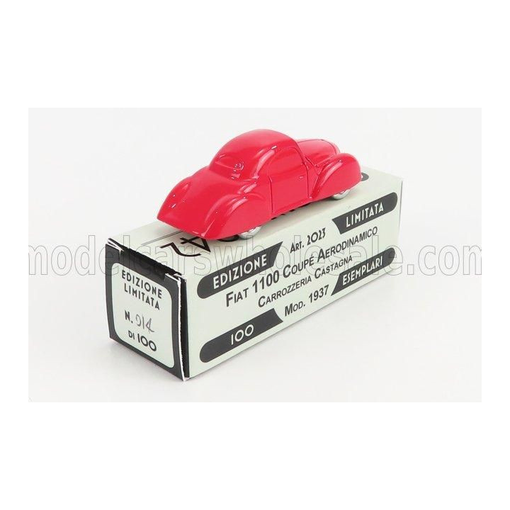OFFICINA 942 FIAT 1100 COUPE AERODINAMICO CARROZZERIA CASTAGNA 1937 - RED 1/76