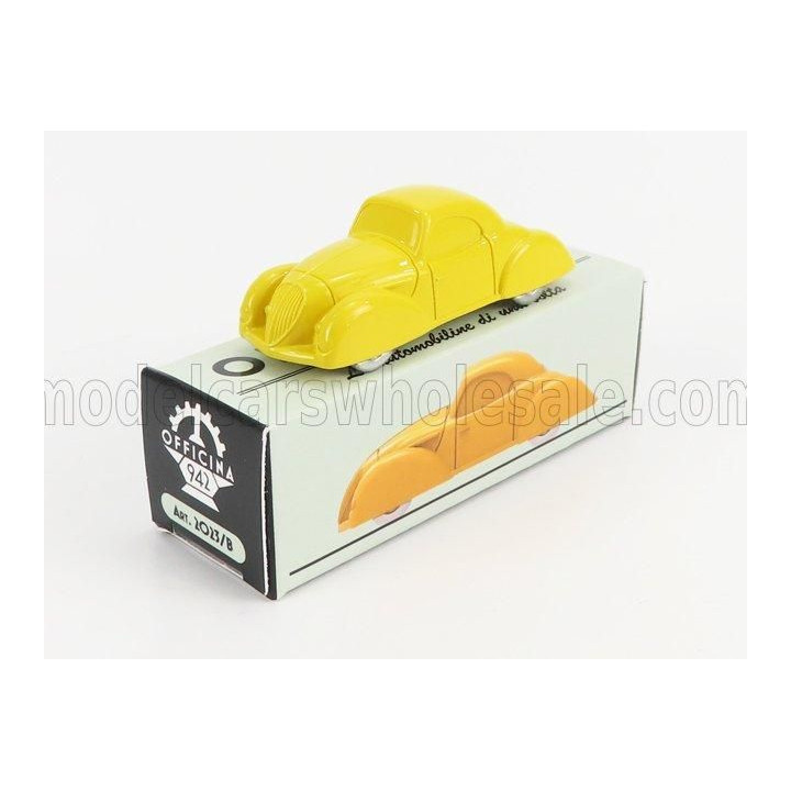 OFFICINA 942 FIAT 1100 COUPE AERODINAMICO CARROZZERIA CASTAGNA 1937 - YELLOW 1/76