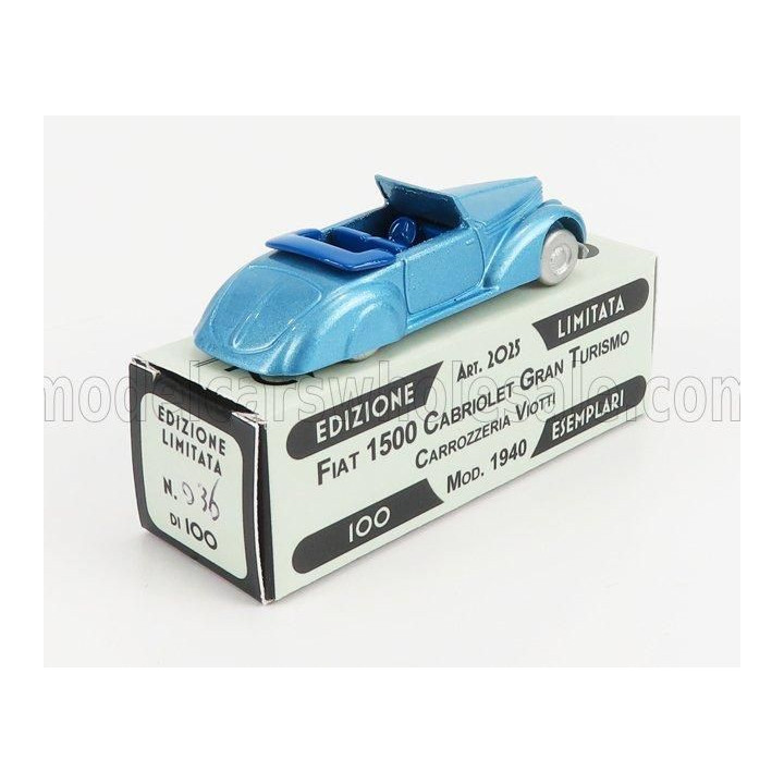 OFFICINA 942 FIAT 1500 CABRIOLET CARROZZERIA VIOTTI 1940 - LIGHT BLUE 1/76