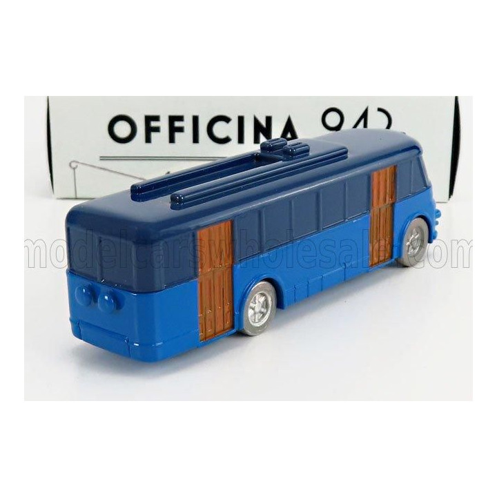 OFFICINA 942 FIAT 668F FILOBUS AUTOBUS - FILOVIA TORINO CHIERI 1951 - BLUE 1/76