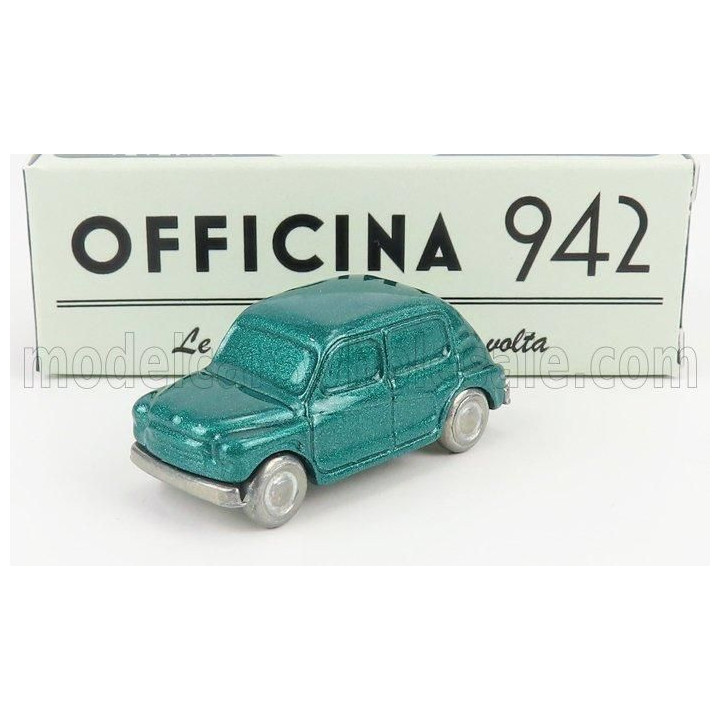 OFFICINA 942 FIAT 600 LUCCIOLA CARROZZERIA FRANCIS LOMBARDI 1957 - GREEN MET 1/76