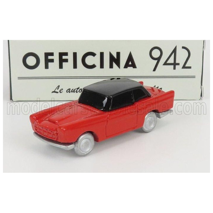 OFFICINA 942 FIAT 1200 COUPE CARROZZERIA SCIONIERI 1958 - RED BLACK 1/76