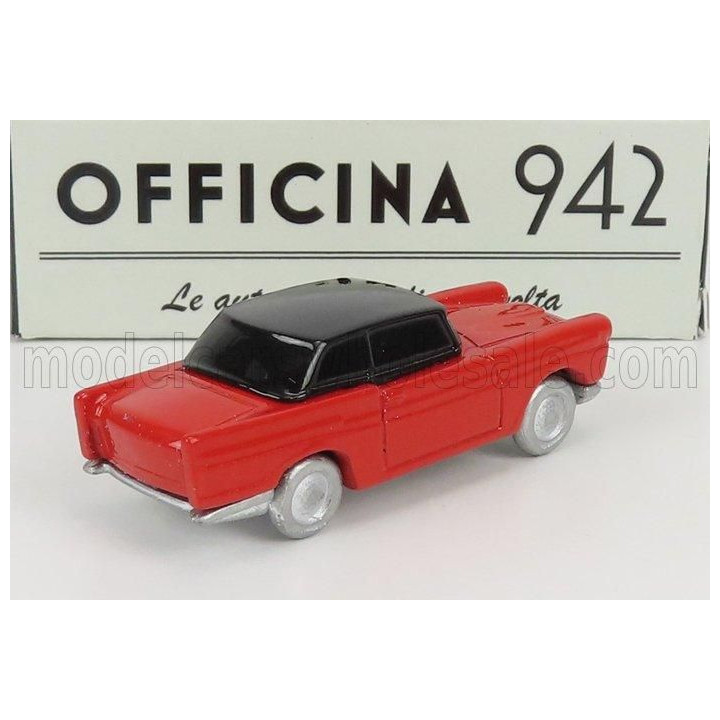 OFFICINA 942 FIAT 1200 COUPE CARROZZERIA SCIONIERI 1958 - RED BLACK 1/76
