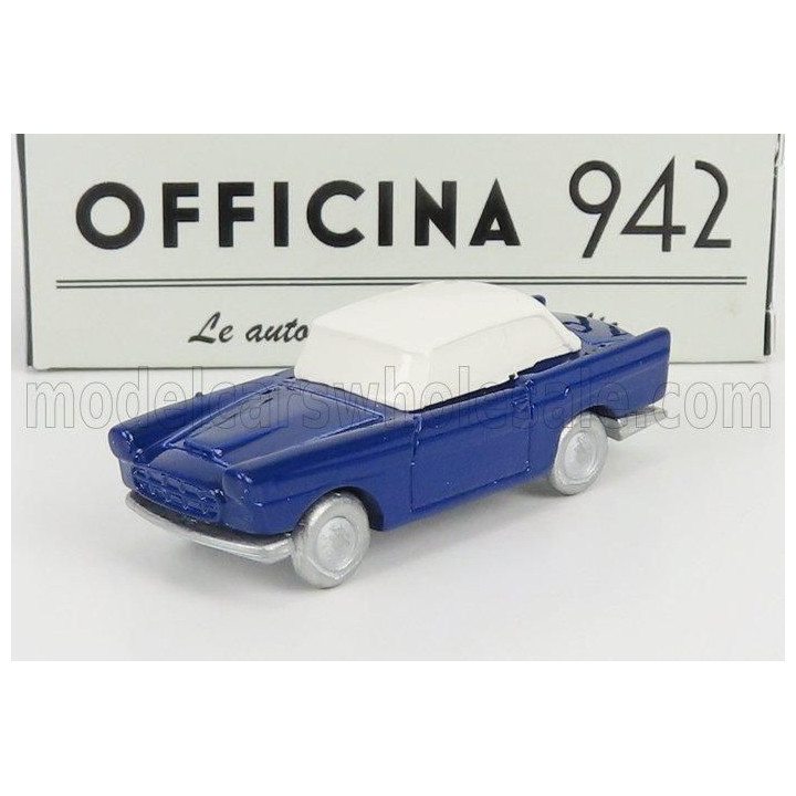OFFICINA 942 FIAT 1200 COUPE CARROZZERIA SCIONIERI 1958 - BLUE WHITE 1/76
