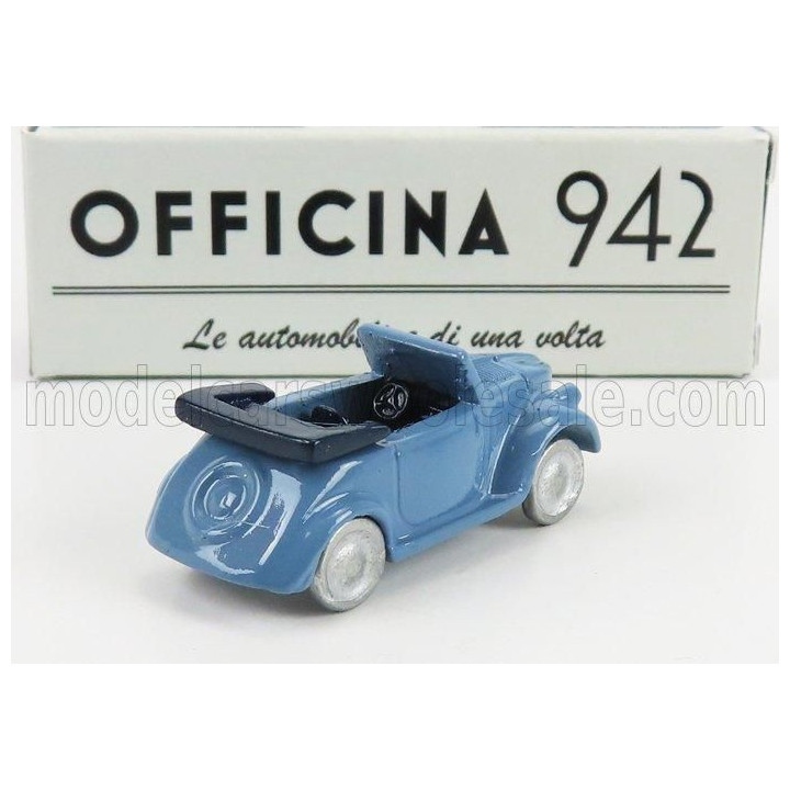 OFFICINA 942 FIAT 500A CABRIOLET CARROZZERIA MONTESCANI 1939 - LIGHT BLUE 1/76