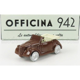 OFFICINA 942 FIAT 500A CABRIOLET CARROZZERIA MONTESCANI 1939 - BROWN 1/76