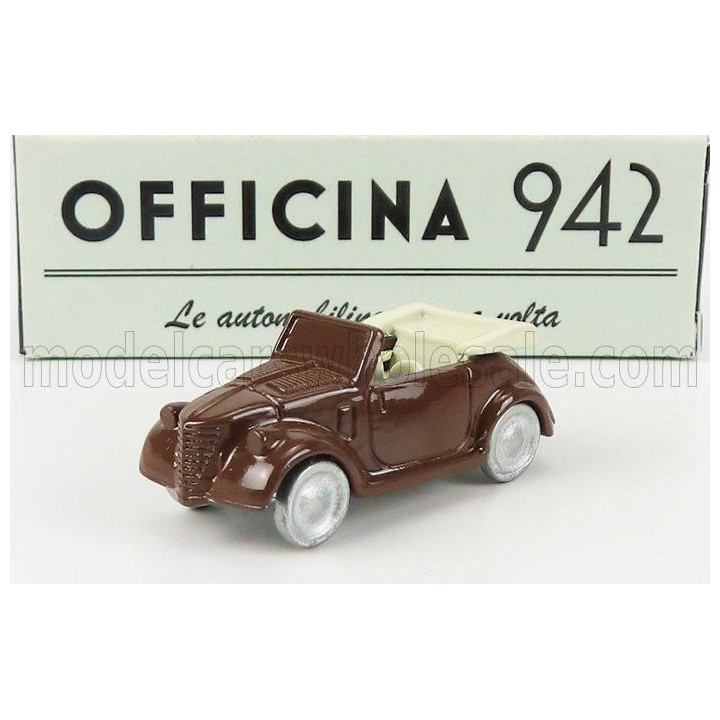 OFFICINA 942 FIAT 500A CABRIOLET CARROZZERIA MONTESCANI 1939 - BROWN 1/76