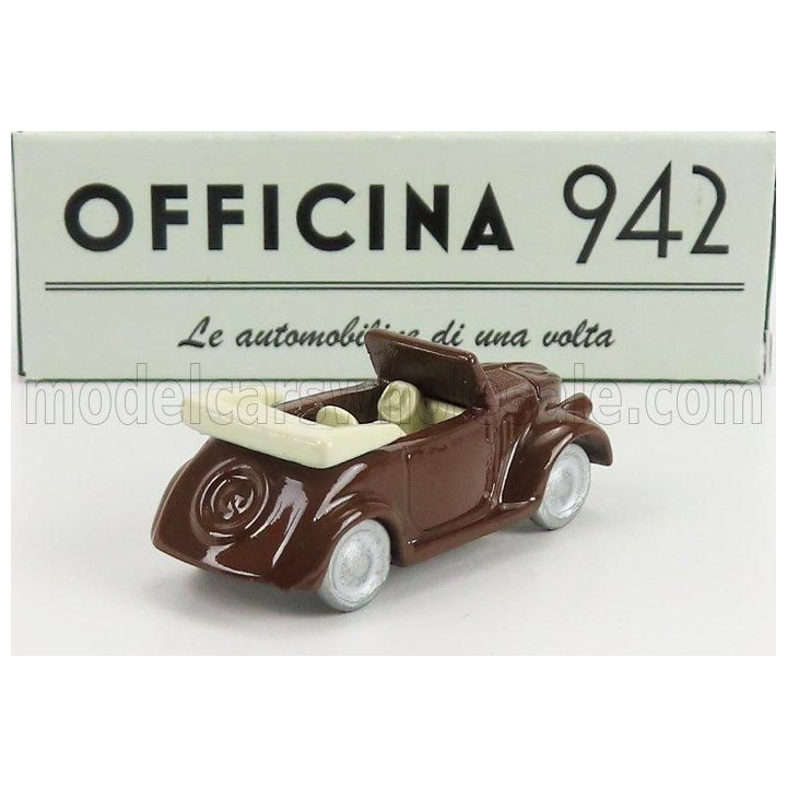 OFFICINA 942 FIAT 500A CABRIOLET CARROZZERIA MONTESCANI 1939 - BROWN 1/76