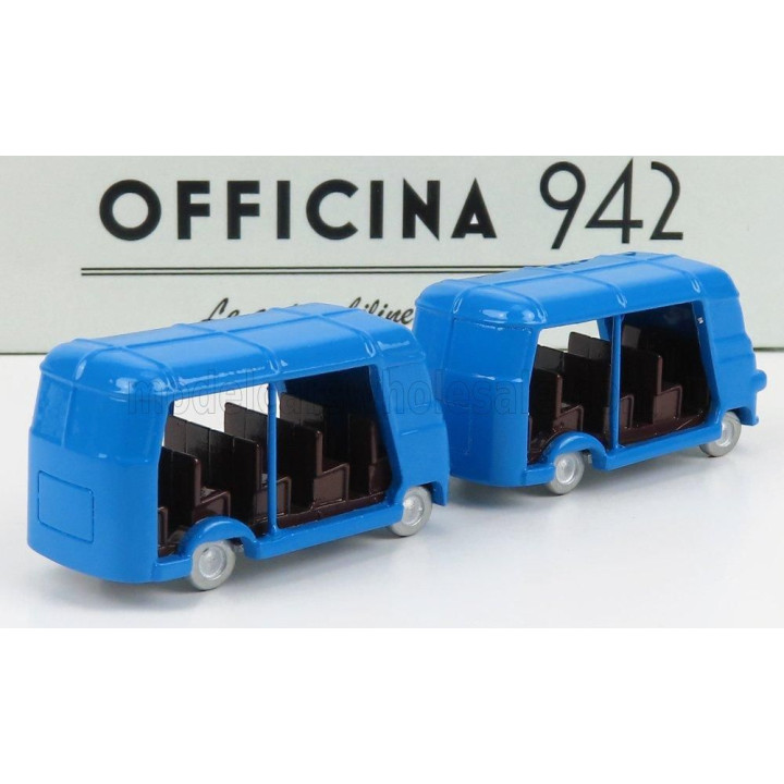 OFFICINA 942 FIAT 1100 ELR AUTOTRENO VISITATORI FIERA DEL LEVANTE CARROZZERIA ROMANAZZI 1953 - BLUE 1/76