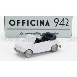 OFFICINA 942 FIAT 600 MAGGIOLINA CARROZZERIA FRANCIS LOMBARDI CABRIOLET OPEN 1958 - WHITE 1/76