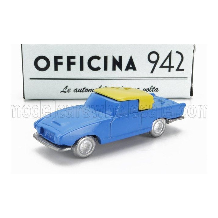 OFFICINA 942 FIAT 1200 COUPE CARROZZERIA GHIA 1958 - BLUE CREAM 1/76